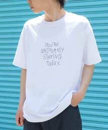 ITEMS URBANRESEARCH | レタード刺繍Tシャツ slaying today(Tシャツ/カットソー)
