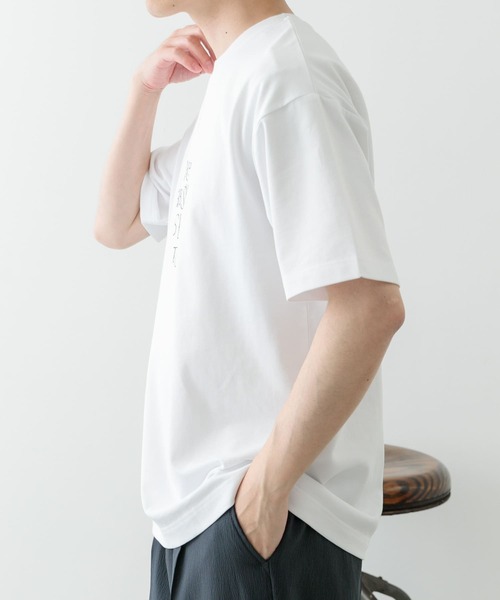 ITEMS URBANRESEARCH（アイテムズ アーバンリサーチ）の「レタード刺繍Tシャツ slaying today（Tシャツ/カットソー・メンズ・チャコールグレー/ブラック/ホワイト・LARGE/MEDIUM）」の10枚目の写真