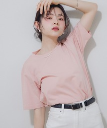 Petitjo | 小さいサイズ　毛玉になりにくいONにもOFFにも使えるキレイ見えTシャツ　低身長さん・小柄女性(Tシャツ/カットソー)