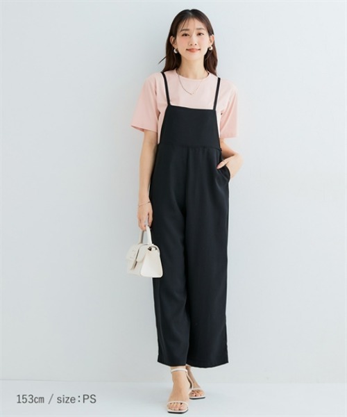 Petitjo（プッチージョ）の「小さいサイズ　毛玉になりにくいONにもOFFにも使えるキレイ見えTシャツ　低身長さん・小柄女性（Tシャツ/カットソー・レディース・ピンク/ブラック/ホワイト・PM/PL/PSS/PS）」の11枚目の写真