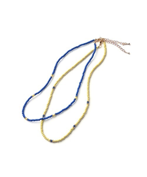 marjour(マージュール)の「SYNTHETIC STONE COLOR NECKLACE(ネックレス・レディース・イエロー/ブルー・FREE)」の8枚目の写真