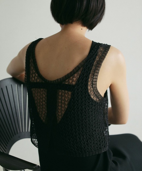 anuke Paperyarn Knit Tanktop +design Online Store