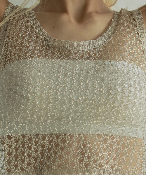 UNOF knit tank top ふじあみ　タンクトップ UNOF knit tank top ふじあみ タンクトップ