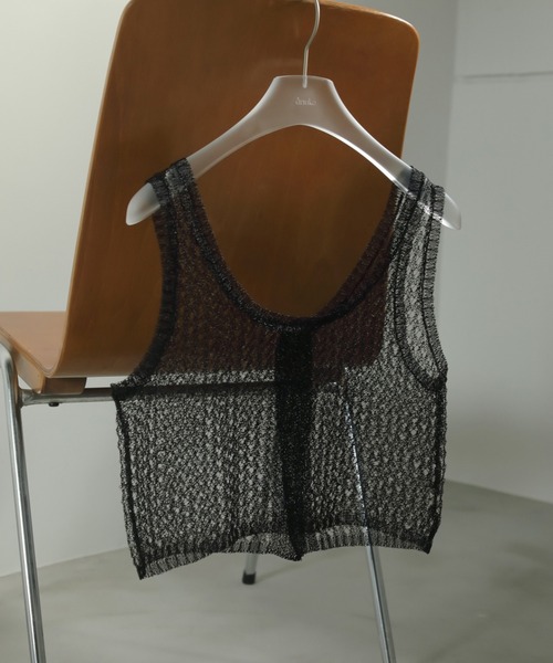 anuke アンヌーク 新品未使用 Metallic Knit Tanktop（タンクトップ）｜anuke（アンヌーク）の