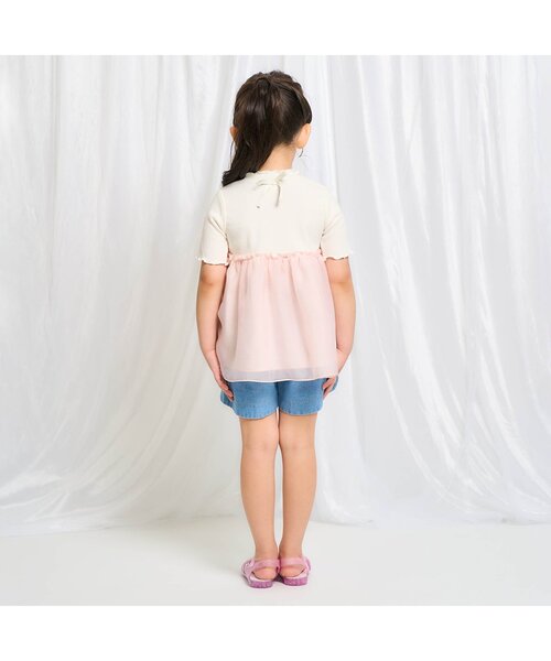 apres les cours(アプレレクール)の「【ジュニア対応】フルーツ刺繍ドッキングトップス(Tシャツ/カットソー・キッズ・ミント/ピンク・80/90/100/110/120/130/140)」の5枚目の写真