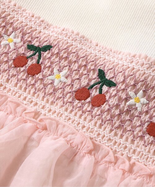 apres les cours(アプレレクール)の「【ジュニア対応】フルーツ刺繍ドッキングトップス(Tシャツ/カットソー・キッズ・ミント/ピンク・80/90/100/110/120/130/140)」の8枚目の写真