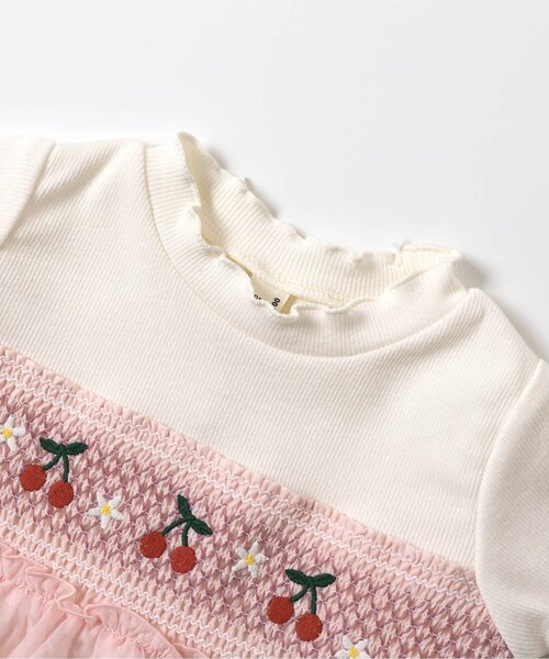 apres les cours(アプレレクール)の「【ジュニア対応】フルーツ刺繍ドッキングトップス(Tシャツ/カットソー・キッズ・ミント/ピンク・80/90/100/110/120/130/140)」の16枚目の写真