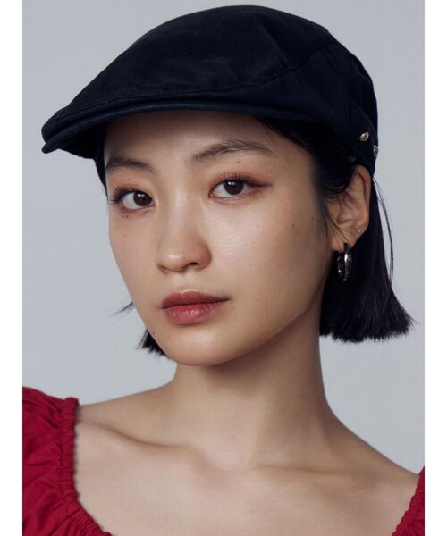 EMODA（エモダ）の「スタッズベルトハンチングキャップ（ハンチング/ベレー帽・レディース・ブラック/グレー・FREE）」の7枚目の写真