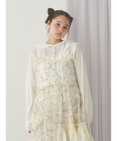 merry jenny シアーレイヤードキャミワンピース メリージェニー merry jenny ribbonシアーレイヤードキャミ