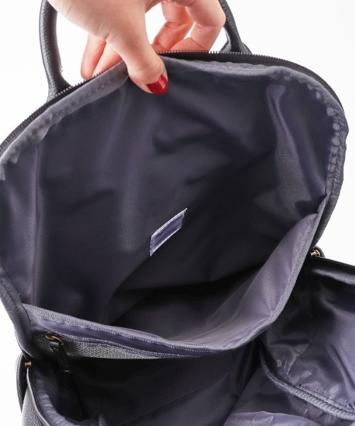 Legato Largo(レガートラルゴ)の「Legato Largo ざっくり収納リュック(バックパック/リュック・レディース・ブラック/グレイッシュベージュ/ピンクベージュ/アイボリー・FREE)」の14枚目の写真