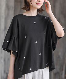 rps | フレアースリーブ刺繍Ｔシャツ(Tシャツ/カットソー)