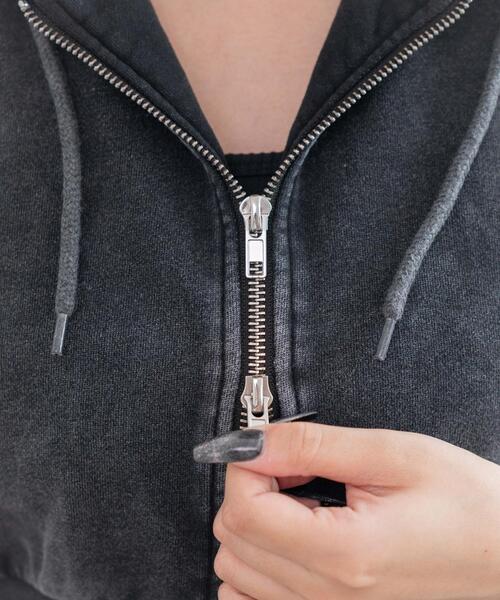 WEGO（ウィゴー）の「WEGO/ノースリーブジップパーカー（パーカー・レディース・杢グレー/スミクロ・FREE）」の19枚目の写真