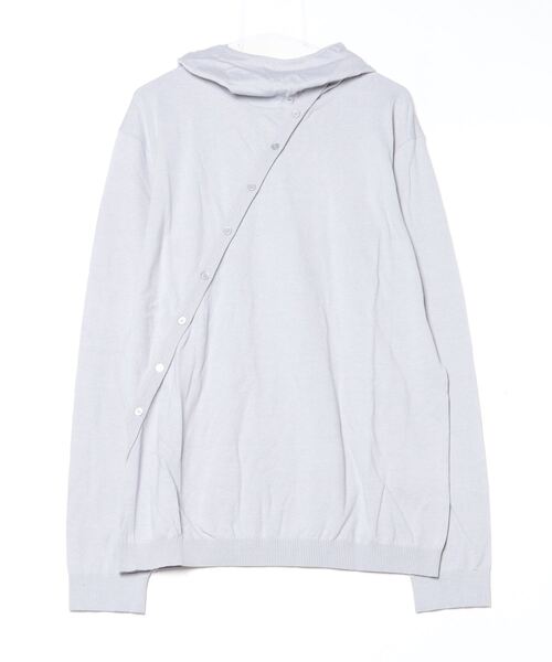 ROYAL FLASH(ロイヤルフラッシュ)の「POST ARCHIVE FACTION/ポストアーカイブファクション/ 8.0 KNIT HOODIE CENTER(ニット/セーター・メンズ・ブラック/グレー・M)」の2枚目の写真