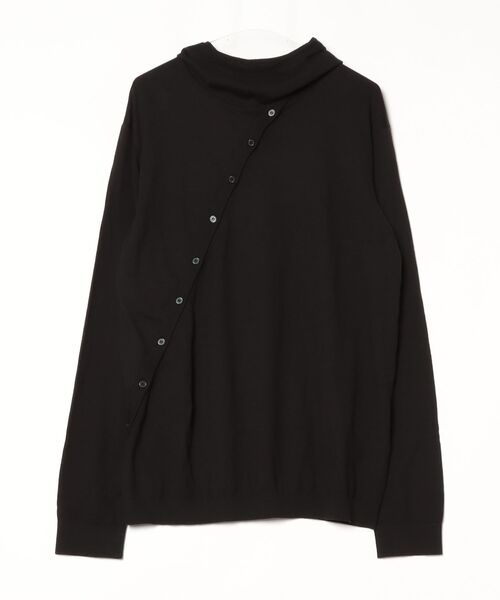 ROYAL FLASH(ロイヤルフラッシュ)の「POST ARCHIVE FACTION/ポストアーカイブファクション/ 8.0 KNIT HOODIE CENTER(ニット/セーター・メンズ・ブラック/グレー・M)」の1枚目の写真