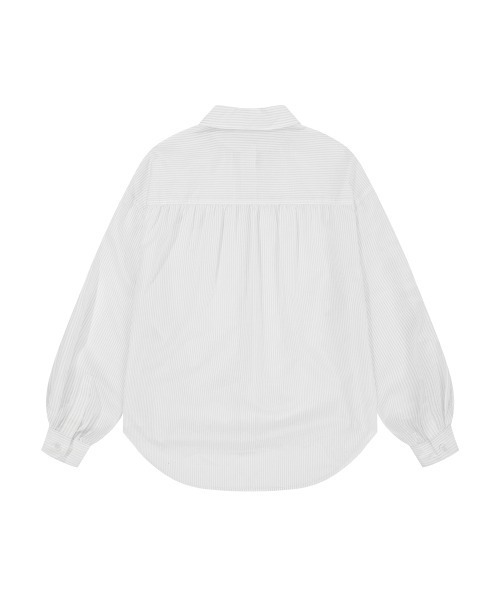 clor(クロル)の「OVERFIT STRIPE SHIRT(シャツ/ブラウス・レディース・ホワイト/ライトブルー・S/M)」の16枚目の写真