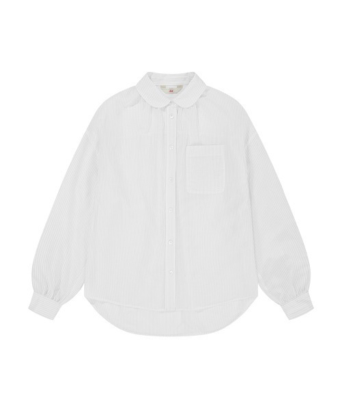 clor(クロル)の「OVERFIT STRIPE SHIRT(シャツ/ブラウス・レディース・ホワイト/ライトブルー・S/M)」の15枚目の写真