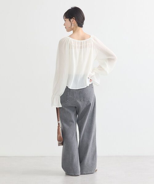 earth music&ecology（アースミュージックアンドエコロジー）の「タックホックデニムパンツ（デニムパンツ・レディース・ライトグレー/ライトインディゴブルー/ブラック・S/M）」の18枚目の写真