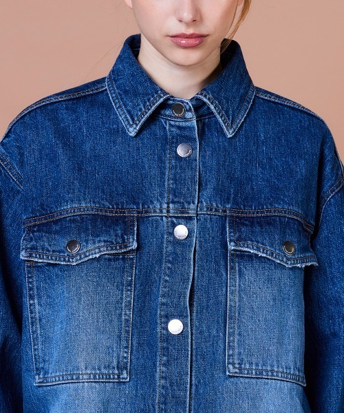 DOUBLE STANDARD CLOTHING（ダブルスタンダードクロージング）の「13.5oz デニムジャケット（デニムジャケット・レディース・インディゴブルー・36/38）」の8枚目の写真