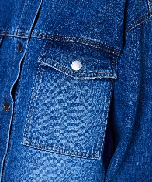 DOUBLE STANDARD CLOTHING（ダブルスタンダードクロージング）の「13.5oz デニムジャケット（デニムジャケット・レディース・インディゴブルー・36/38）」の10枚目の写真