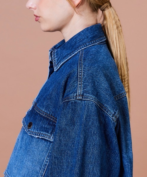 DOUBLE STANDARD CLOTHING（ダブルスタンダードクロージング）の「13.5oz デニムジャケット（デニムジャケット・レディース・インディゴブルー・36/38）」の11枚目の写真