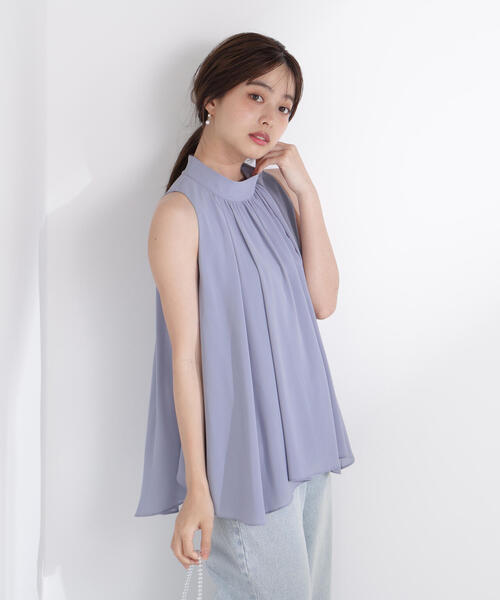 PROPORTION BODY DRESSING（プロポーションボディドレッシング）の「ベルト付楊柳ブラウス / 1215210700（シャツ/ブラウス・レディース・ブルー/ホワイト系その他・FREE）」の19枚目の写真