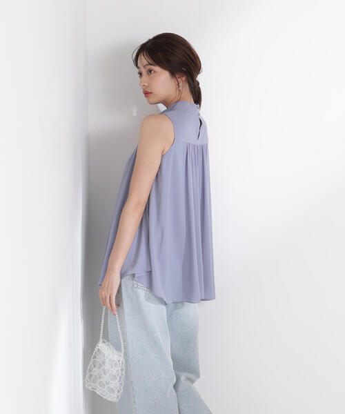 PROPORTION BODY DRESSING（プロポーションボディドレッシング）の「ベルト付楊柳ブラウス / 1215210700（シャツ/ブラウス・レディース・ブルー/ホワイト系その他・FREE）」の20枚目の写真