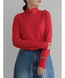 FIL DE FER（フィルデフェール）の「シアーランダムリブ　タートルネックP/O（Tシャツ/カットソー）」
