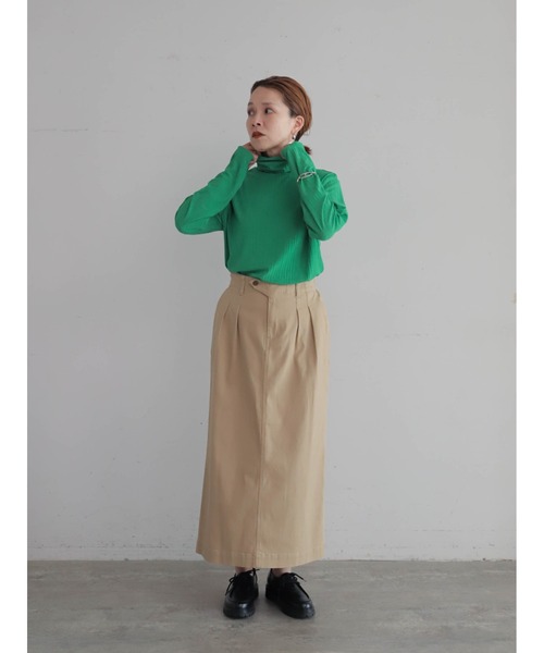 FIL DE FER(フィルデフェール)の「シアーランダムリブ タートルネックP/O(Tシャツ/カットソー・レディース・ホワイト/グリーン/レッド・FREE)」の22枚目の写真