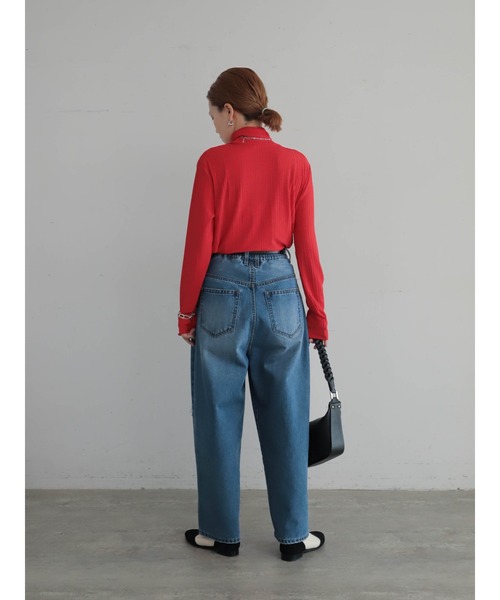FIL DE FER(フィルデフェール)の「シアーランダムリブ タートルネックP/O(Tシャツ/カットソー・レディース・ホワイト/グリーン/レッド・FREE)」の17枚目の写真