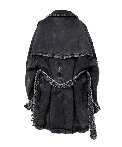 Maison MIHARA YASUHIRO(メゾンミハラヤスヒロ)の「Puffer Trench Coat(トレンチコート・レディース・ブラック/ベージュ・40/36/38)」の3枚目の写真