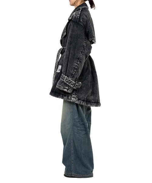 Maison MIHARA YASUHIRO(メゾンミハラヤスヒロ)の「Puffer Trench Coat(トレンチコート・レディース・ブラック/ベージュ・40/36/38)」の5枚目の写真