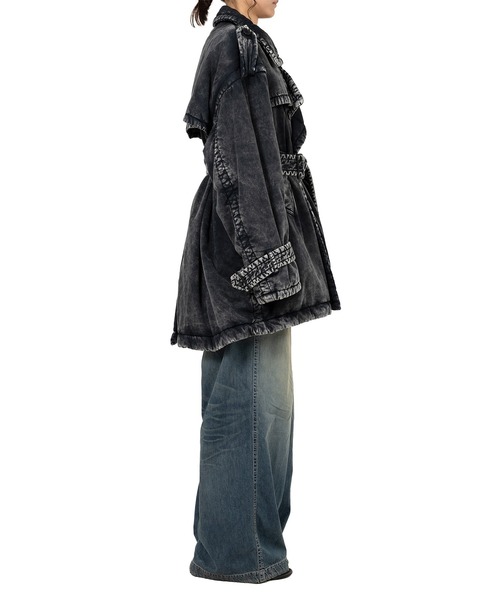 Maison MIHARA YASUHIRO(メゾンミハラヤスヒロ)の「Puffer Trench Coat(トレンチコート・レディース・ブラック/ベージュ・40/36/38)」の7枚目の写真
