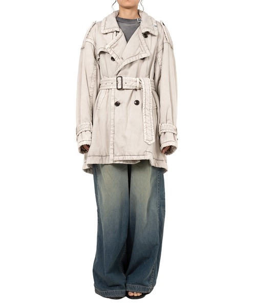 Maison MIHARA YASUHIRO(メゾンミハラヤスヒロ)の「Puffer Trench Coat(トレンチコート・レディース・ブラック/ベージュ・40/36/38)」の13枚目の写真