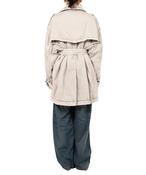 Maison MIHARA YASUHIRO(メゾンミハラヤスヒロ)の「Puffer Trench Coat(トレンチコート・レディース・ブラック/ベージュ・40/36/38)」の15枚目の写真
