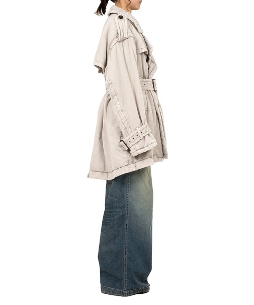 Maison MIHARA YASUHIRO(メゾンミハラヤスヒロ)の「Puffer Trench Coat(トレンチコート・レディース・ブラック/ベージュ・40/36/38)」の16枚目の写真