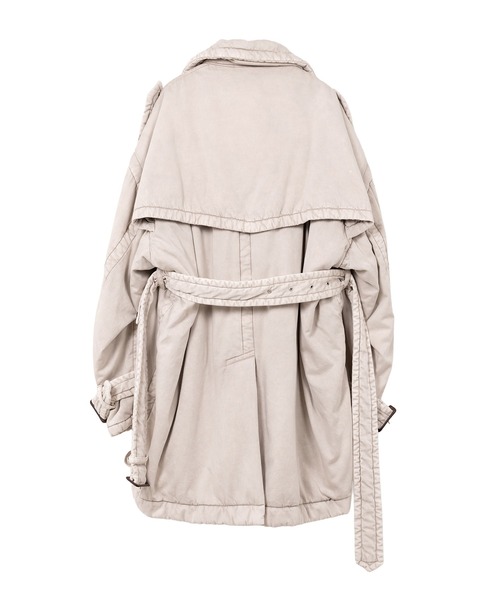 Maison MIHARA YASUHIRO(メゾンミハラヤスヒロ)の「Puffer Trench Coat(トレンチコート・レディース・ブラック/ベージュ・40/36/38)」の12枚目の写真