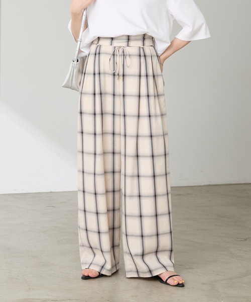 チェックタックパンツ（デニムパンツ）｜COLLAGE