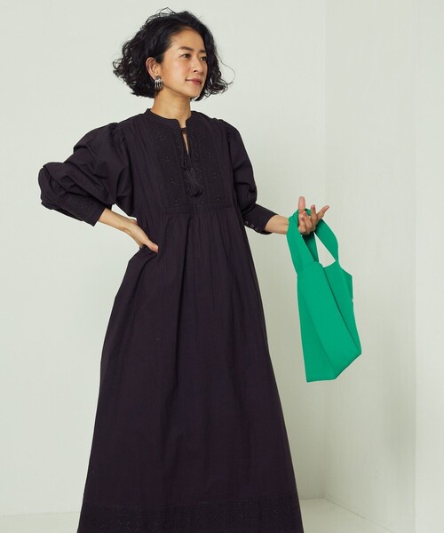 Freada フリーダ 刺繍ワンピース Freada/フリーダ インドプリント刺繍