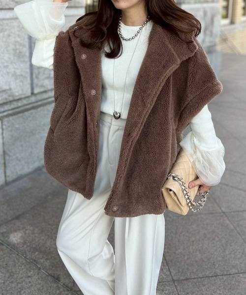 スタンドフーディ―ファーポンチョ Emma Taylor│STYLEDOOR スタイルドア