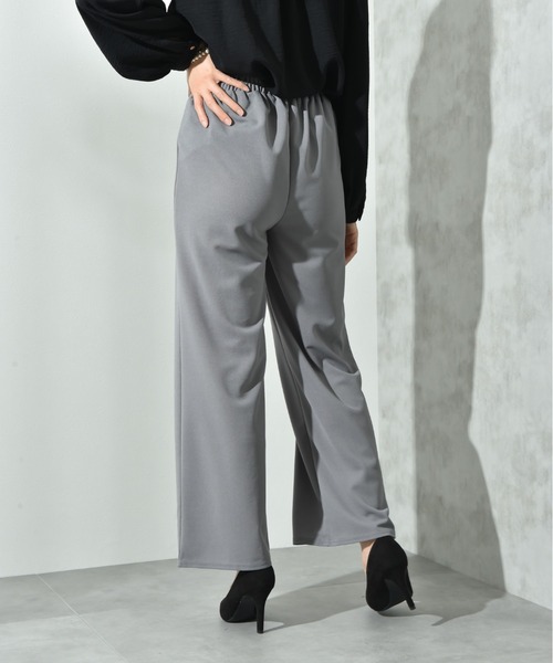 INTERPLANET（インタープラネット）の「カットジョーゼットストレートパンツ（その他パンツ・レディース・グレー/ブラック/モカ・FREE）」の11枚目の写真
