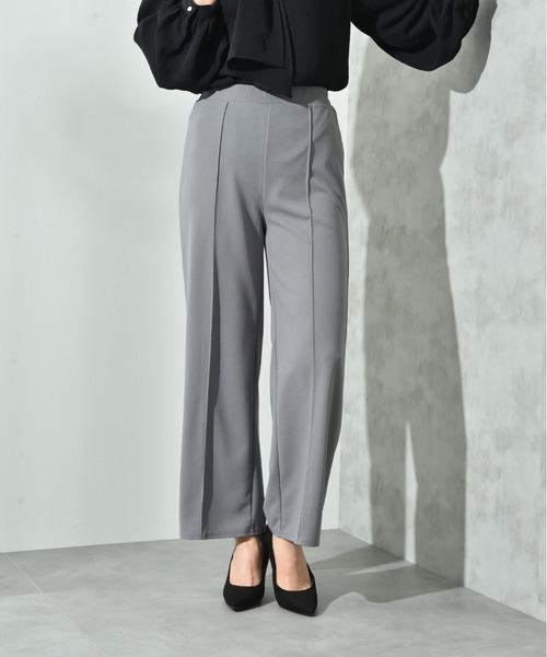 INTERPLANET（インタープラネット）の「カットジョーゼットストレートパンツ（その他パンツ・レディース・グレー/ブラック/モカ・FREE）」の12枚目の写真