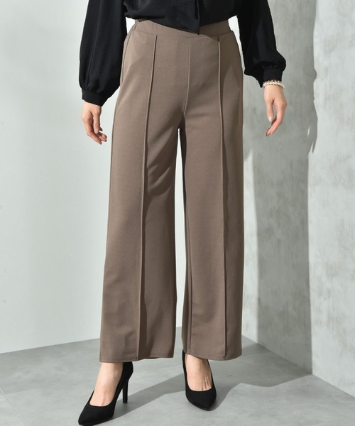 INTERPLANET（インタープラネット）の「カットジョーゼットストレートパンツ（その他パンツ・レディース・グレー/ブラック/モカ・FREE）」の19枚目の写真