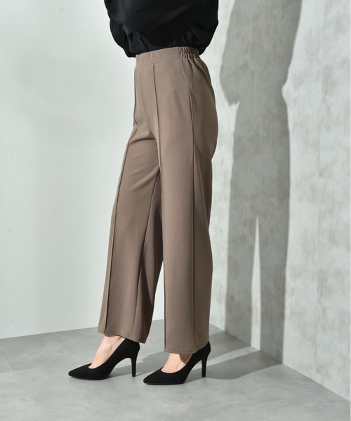 INTERPLANET（インタープラネット）の「カットジョーゼットストレートパンツ（その他パンツ・レディース・グレー/ブラック/モカ・FREE）」の22枚目の写真