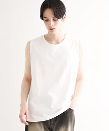 tk.TAKEO KIKUCHI | 【接触冷感／UVカット／抗菌】フレンドリークールノースリーブカットソー(Tシャツ/カットソー)