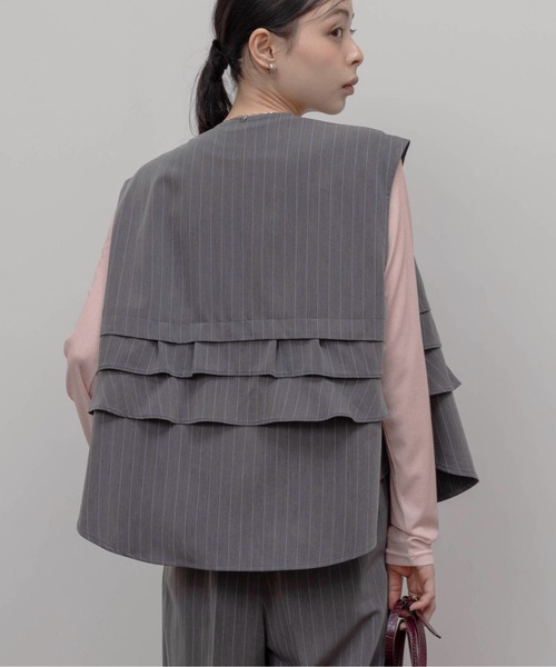 ティアードミニフリル ジレ&パンツ セットアップ Eimee Law