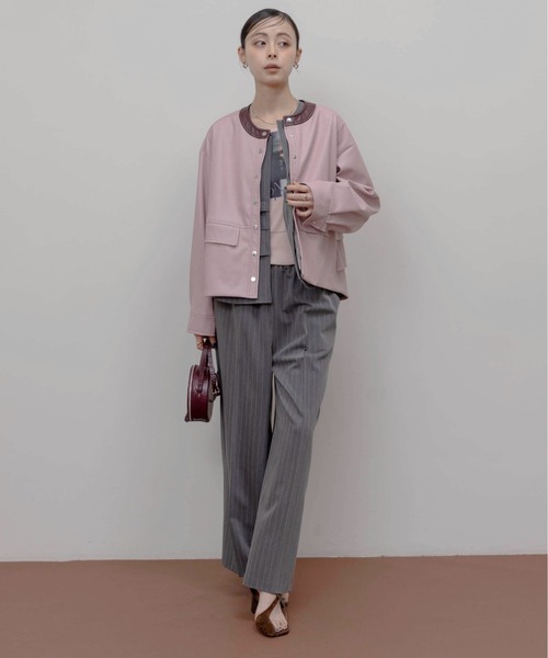 Eimee Law(エイミーロウ)の「ティアードミニフリル ジレ&パンツ セットアップ(セットアップ・レディース・ダークグレー/ネイビー/ブラック・FREE)」の13枚目の写真