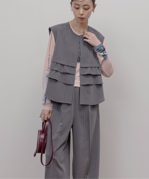 ティアードミニフリル ジレ&パンツ セットアップ Eimee Law