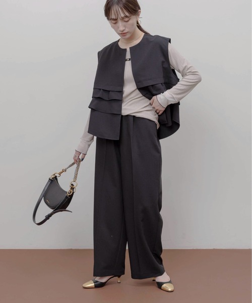 ティアードミニフリル ジレ&パンツ セットアップ Eimee Law│Eimee Law