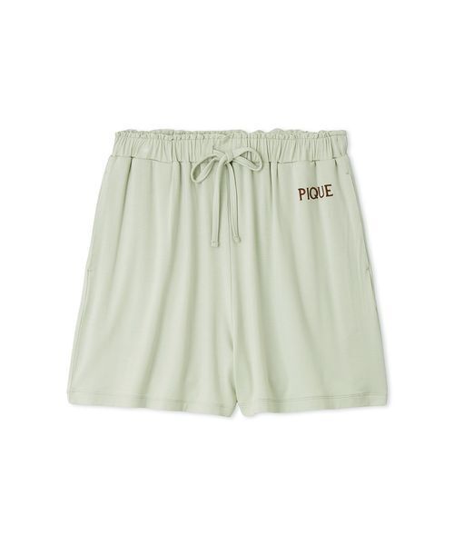 ジェラートピケ【接触冷感】レーヨンロゴロンT&ショートパンツセット ジェラートピケ【接触冷感】レーヨンロゴロンT&ショートパンツ