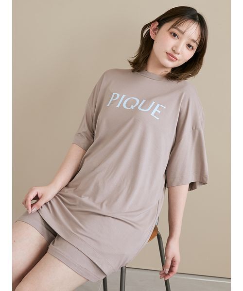ジェラートピケ　カラーレーヨンロゴTシャツ&ショートパンツ 接触冷感】カラーレーヨンロゴショートパンツ（ルームウェア